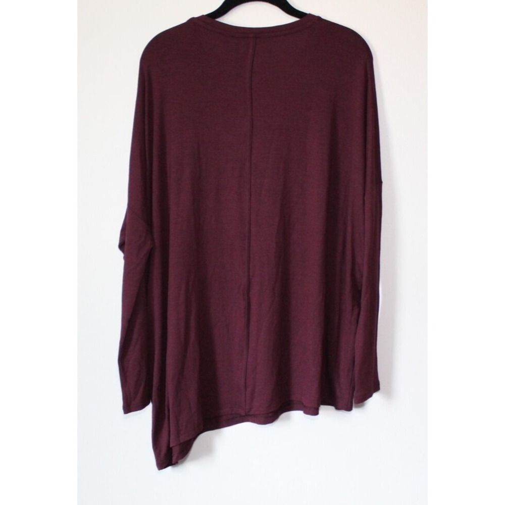 ✨2/$20 Athleta Cloudlight Asymmetrical Top Small Auberge Maroon Stretch Fall - Picture 7 of 9